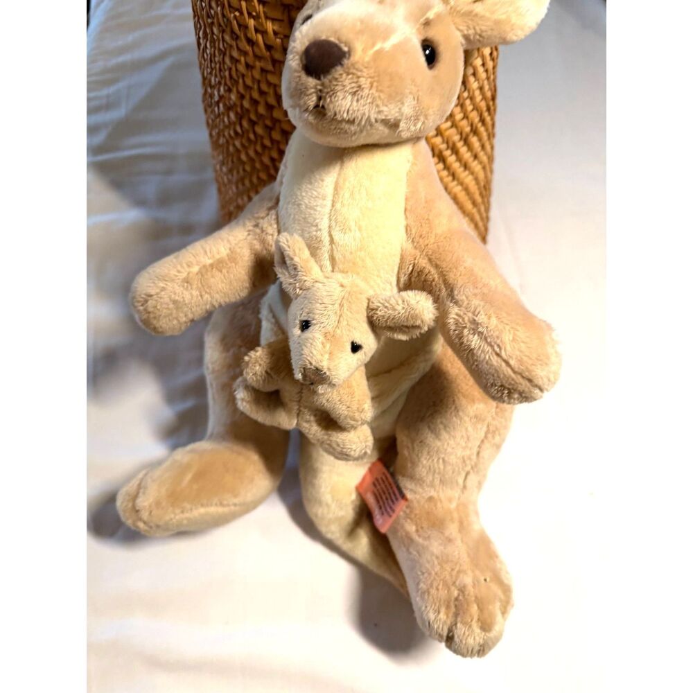Corroboree Suffed Animal Kangaroo & Baby Joey 16" Stuffie